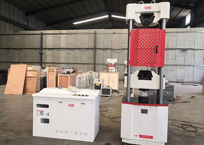 Our company has customized a new model of 100 ton electro-hydraulic servo universal machine, which has been debugged and is ready for shipment