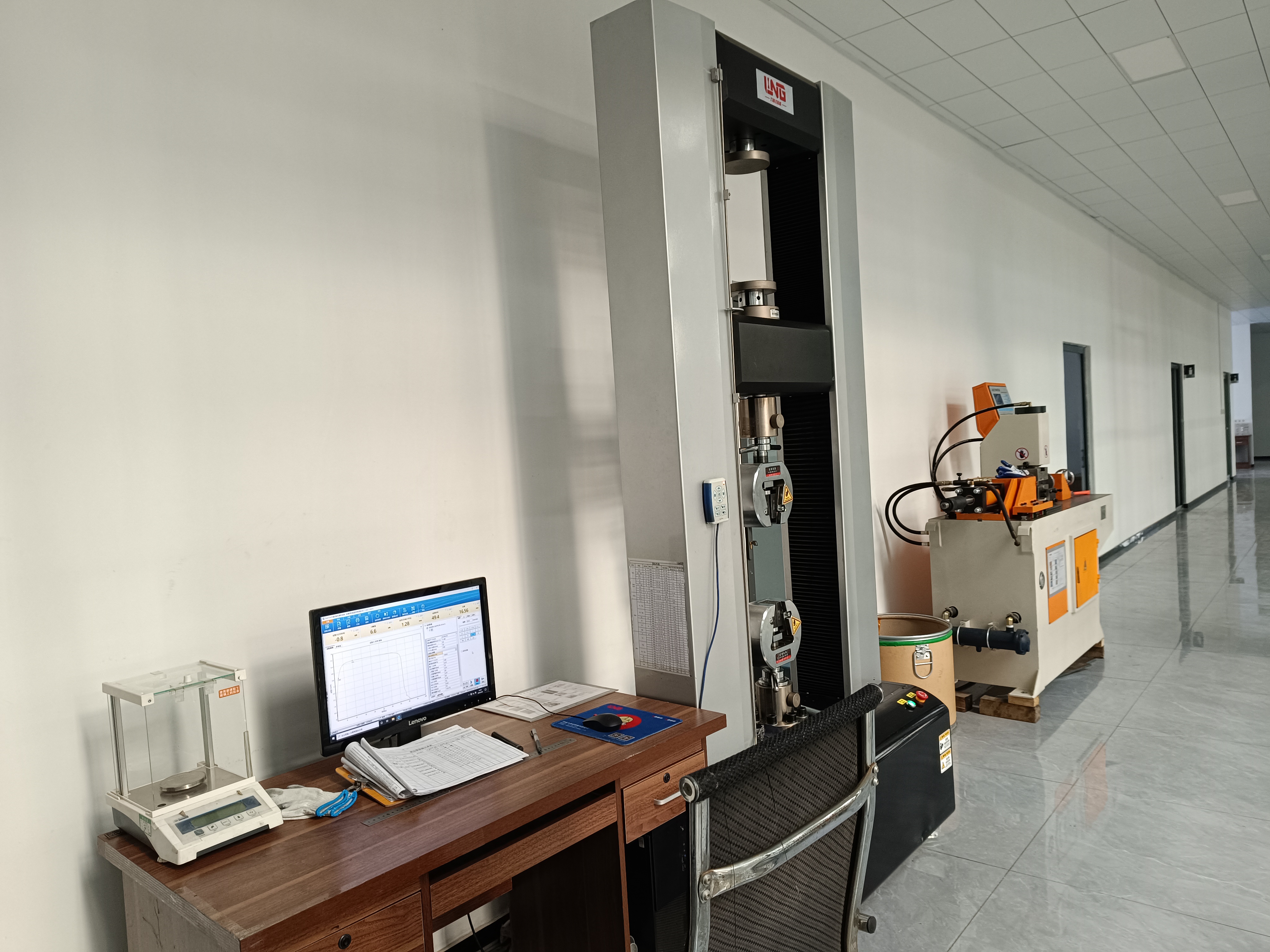 What materials can tensile testing machines be used for?